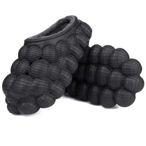 Man Women Bubble Slides with Fur Lined Bubble Slippers Comfortable Warm Fun Slippers Shoes for Indoor Outdoor3