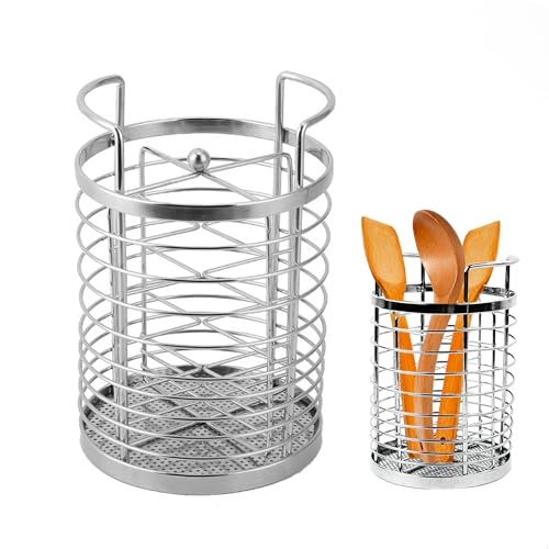 Xiruiubao Porte Ustensile Support Cuisine Ustensiles Inox CompartimentéE et Rotatif, Accessoire Cuisine Salle De Bain et Bureaux