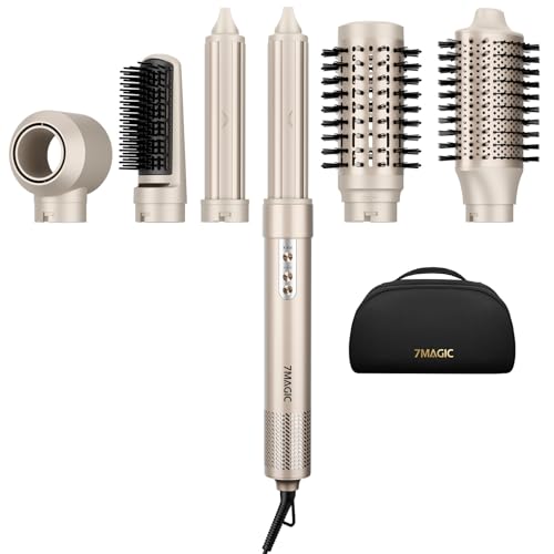 7MAGIC 6 in 1 Multi Hair Styler Dryer Brush, 110,000 RPM High-Speed, Negative Ionic, Fast Drying for...