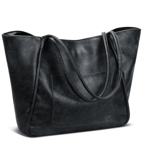 KKXIU Vintage Distressed Leather Tote
