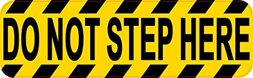 StickerTalk Do Not Step Here Vinyl Sticker, 10 inches by 3 inches