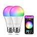LE Smarte Glühbirnen E27, 9W WiFi Lampe Smarthome Glühbirnen, 806lm WLAN Licht Bulb Light, Mehrfarbige Dimmbare Birne, Smart LED E27, App Steuern Kompatibel mit Alexa Echo, Google Home, 2 Pack