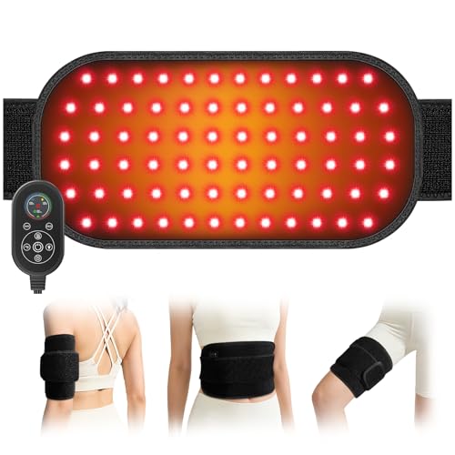 Image of Cordless Heating Red Light Therapy Belt, Red Light Therapy for Body | 660nm & 850nm LEDs with built-in active heat, timer and pulse modes for back, waist, shoulder and knee use