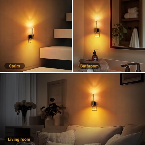Image of JandCase Night Light, Flameless Candle Night Lights Plug into Wall, 1 Pack | Dusk to Dawn Sensor Aesthetic Automatic Nightlight, Dimmable Amber LED Nightlights, Decorative nite light for Adults Bathroom