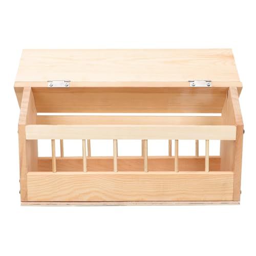 ERINGOGO ハト自動給餌器 木製多穴フィーダー 鳥用餌入れトラフボックス 小鳥用大容量耐久性あり