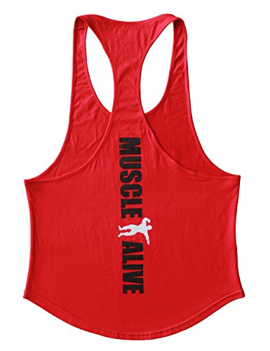 palglg Hombres Camisetas De Tirantes Deportivo Gimnasio Fitness Tops Camisetas T-Shirts Algodón