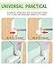 Qinzcp 2 Pack Updated Baby Safety Proof Fridge Latch Lock to Keep Door Closed,Childproof Refrigerator/Fridge/Freezer Door Lock for Toddlers and Kids,no Tools Need or Drill(White)