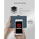 RFID Slim Passport Holder for Man & Women, Compact Leather Passport Wallet with Card Holders SIM Slots, Zippered Coins Pocket and Cash Holder Travel Passport Cover Case, Dark Blue - Image 4