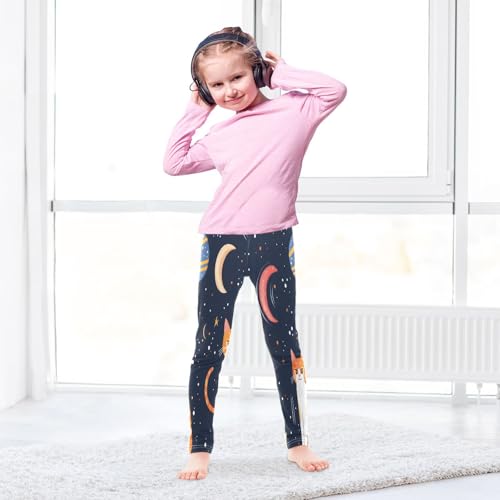 Bolaz Toddler Girls Leggings Printed Yoga Pants Leggings Space Cats for Kids4