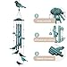 Askhald Bird Wind Chimes for Outside Windchimes Outdoors with 6 Wind Bells Hanging Decor for Patio Garden Porch Backyard Birthday Thanksgiving Christmas for Mom Grandma Nana