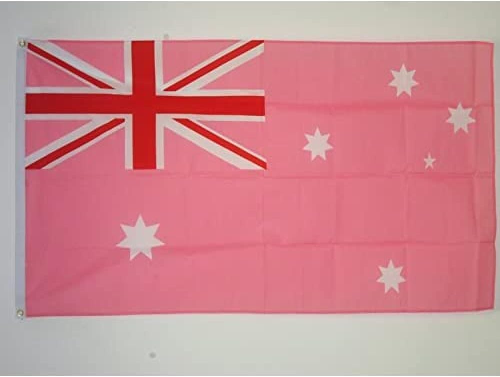 AZ FLAG - Australia Pink Ensign Flag - 2x3 Ft - 100D Polyester Pink Australian Banner with Two Metal Grommets - Fade Resistant - Vivid Colors - 2' x 3' Feet - 90x60 Cm