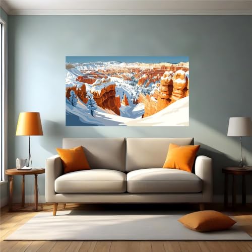 Calcomanías de Pared Montaña nevada de vinilo con gran definición visual 2