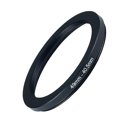 Image of 49mm to 40.5mm Step-up Adapter Rings Filter Adapter Black Metal Step Down Filter Ring Adapter Compatible with All Brand UV CPL ND Camera Lens Filter Stepping Rings (49mm-40.5mm), (NLY001)