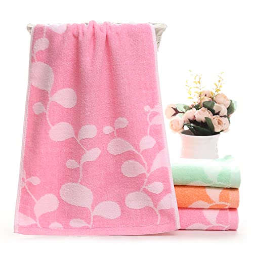 Pidada Hand Towels Set Of 2 Leaves Floral Pattern Soft Absorbent Towel For Bathroom 13.4 X 29.1 Inch (Orange) #TOP6