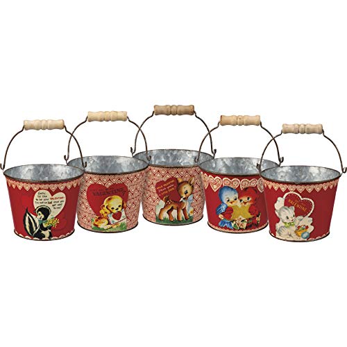 Seaux en métal multicolore pour décoration de table et rangement bureau - 3