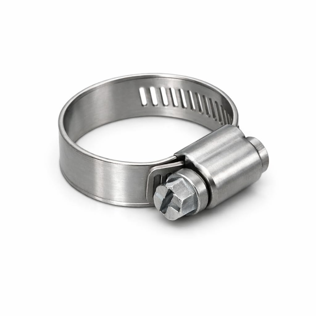 Metal Hortum Kelepçesi, Paslanmaz Çelik, 8mm x 10-16mm, 10 Parça, Otomotiv, Tesisat ve DIY Projeleri için