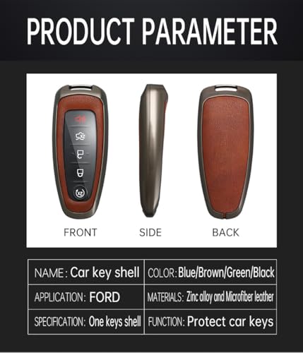 Coque de clé Ford Mustang Focus Explorer housse cuir 5 boutons