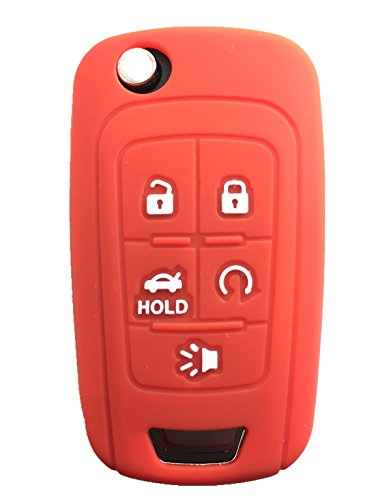 Rpkey Silicone Keyless Entry Remote Control Key Fob Cover Case protector Replacement Fit For Chevrolet Camaro Cruze Limited Equinox Impala Limited Malibu Malibu Limited Sonicï¼ˆorange