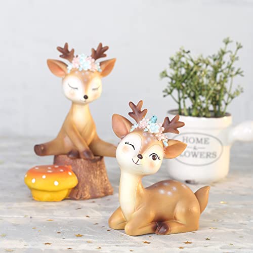 Ikasus AFSSS788522NRQBROWN Deer Figurines Cake Topper thumb #5