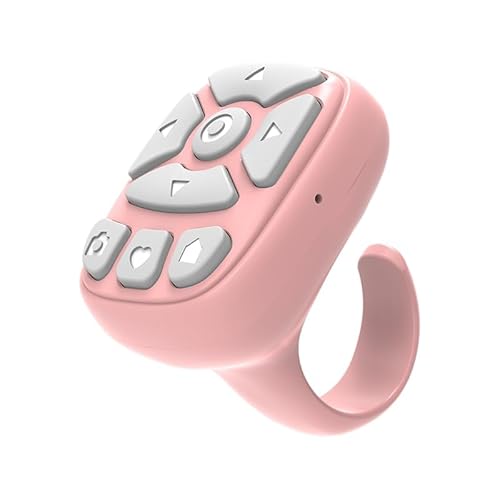 SUINRLIK TikTok Scrolling Ring, Remote Control for Tiktok,Wireless Bluetooth Remote Control Ring for iPhone/Android, Camera for Phone, Hands-Free Scrolling (Pink)