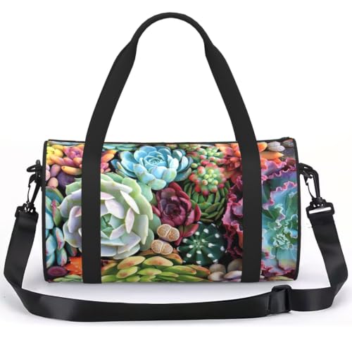 Sac fourre-tout de sport imprimé plantes grasses pour vos escapades et trajets