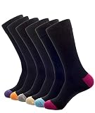 1SOCK2SOCK - Men's 6 Pack Bamboo Blend Thin Crew Socks - Super Soft, Breathable, and Colorful Dress