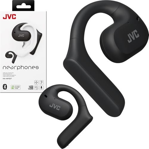 Image of JVC Nearphones Open Ear True Wireless Headphones with 16mm Large Drivers for Powerful Sound, Single Ear use, and Long Battery Life (up to 17 Hours) - HANP35TW (Black)
