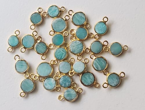 Connecteurs breloques amazonite anti-ternissement en argent 925 - 2