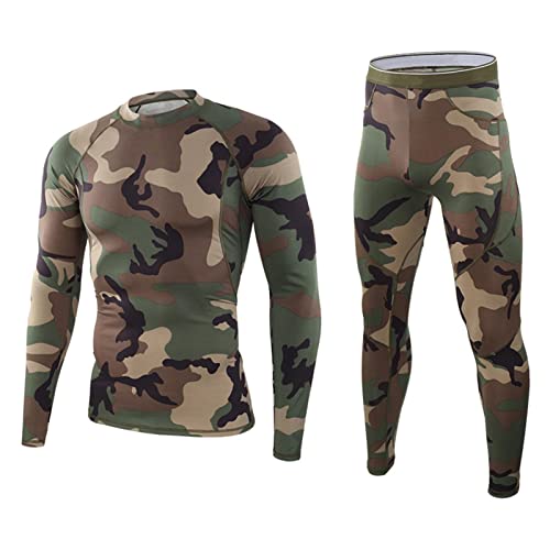 CFlong Thermounterwäsche Herren, Funktionswäsche Atmungsaktiv Thermo Unterwäsche Set, Winterausrüstung Skiunterwäsche Zum Workout Skifahren Wandern (Camouflage,L) CFlong Thermounterwäsche Herren, Funktionswäsche Atmungsaktiv Thermo Unterwäsche Set, Winterausrüstung Skiunterwäsche Zum Workout Skifahren Wandern (Camouflage,L)