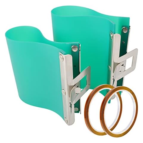 AIBAOBAO Silicone Mug Wrap Clamp 2 Pcs, 3D Sublimation Mug Wrap,15oz and 11oz Cup Clamp Fixture with 2 Roll Tapes for Printing Mugs, 3D Sublimation Mug Press Heat Transfer Machine Cover