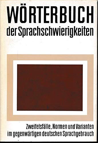Wörterbuch der Sprachschwierigkeiten DDR-Buch