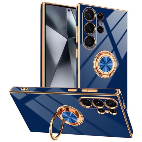 Coque Samsung S24 Ultra en TPU galvanisé brillant avec bague
