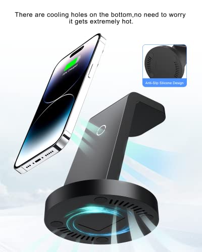 Draadloze oplader, snel inductief laadstation met 18 W fast-adapter, 3-in-1 draadloze oplader, compatibel met iPhone-14/13/12/11/Pro/SE/X/XS/XR/8 Apple Watch 8/7/6/SE/SE/5/4/3/2, Air Pods Pro - Image 7