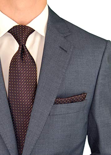 DTI BB Signature Italian Men's Two Button 2 Piece Wool Suit Ticket Pocket Jacket3