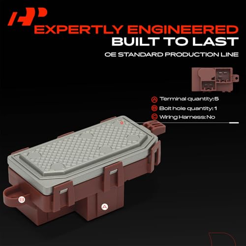 Image of A-Premium Front HVAC Blower Motor Resistor Compatible with Ford & Lincoln | for Escape 2015-2019, MKC 2017-2019, C-Max 2016-2018