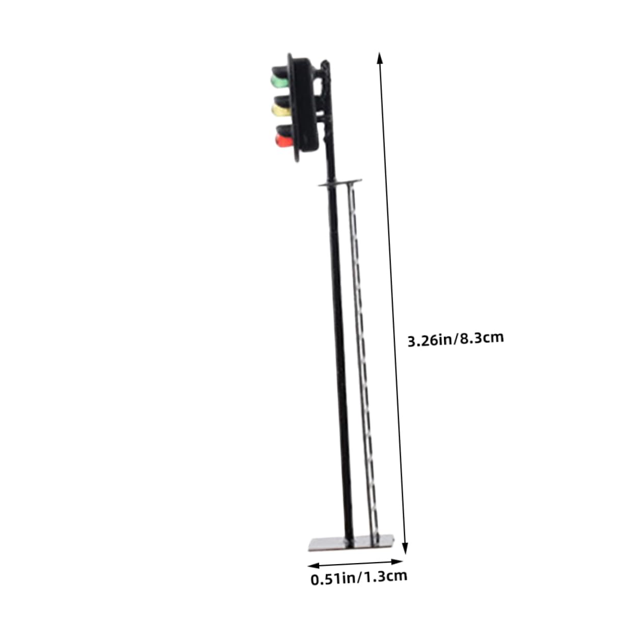 BESPORTBLE Model Train Signal Light Mini Traffic Lamp Decor 2pcs Miniature Traffic Signal DIY Railroad Scene Accessory Built-in Lighting