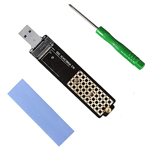 Adaptador M.2 a USB 3.1 para SSD NVMe y SATA, Negro miniatura 4