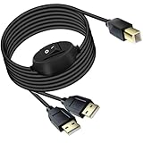 Impression stable et claire : le câble d'imprimante USB B vers USB A dispose de connecteurs plaqués or pour obtenir une clarté et un blindage optimaux du signal, minimisant les interférences dans la plus grande mesure possible. Le fil de cuivre de haute pureté est sélectionné, et le nombre de couches de blindage a été augmenté pour garantir que vous pouvez obtenir une impression stable et claire