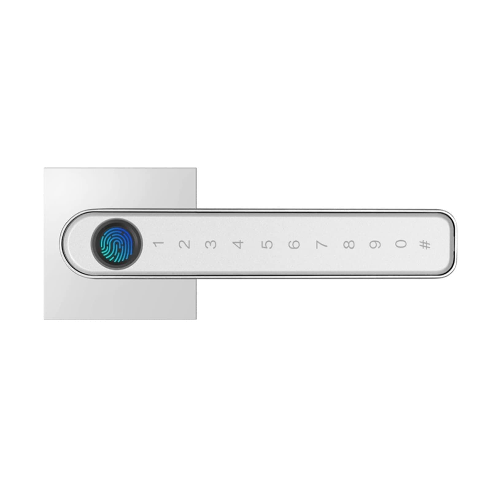 Front Door Lock Fingerprint Locks Biometric Handle Smart Door Lock Home Password Keyless Security Protection Gateway(with 2)
