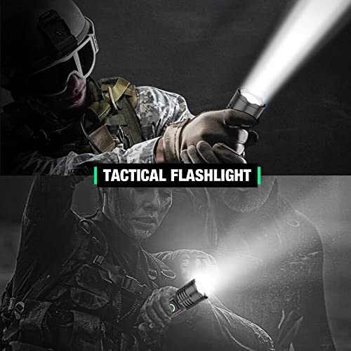 Adamstar Rechargeable Tactical Flashlights, Xhp50.2 Led Flashlights With Mode Lock, 8000 Lumens Bright Flash Light, High Powered Small Flashlight For Emergencies & Camping, Ip67 Waterproof, Zoomable #TOP4