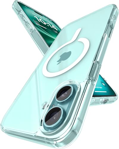 Image of eller sante Magpro-Q Back Cover Case for iPhone 16 Plus Scratch Resistant Camera Screen Protector TPU Shockproof 10ft Drop Protection Support Mag-Safe Wireless Charging- Clear