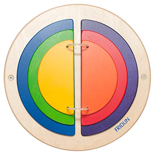 FRIDLIN® Wandbuchklappspiel für Kinder ab 6 Monaten, Holzspielzeug, Lernspielzeug, Montessori