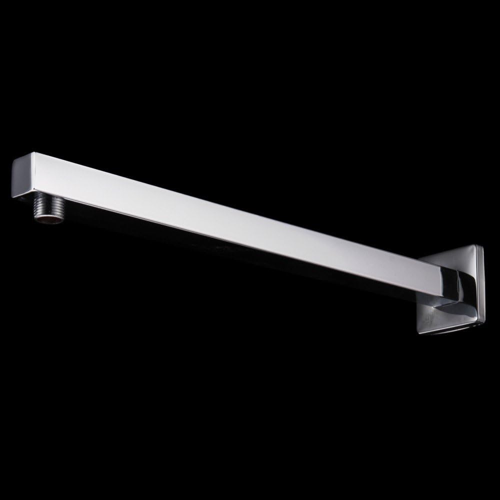 Aquieen SS 304 Shower Arm with Wall Flange Overhead Showers (Square, 24")