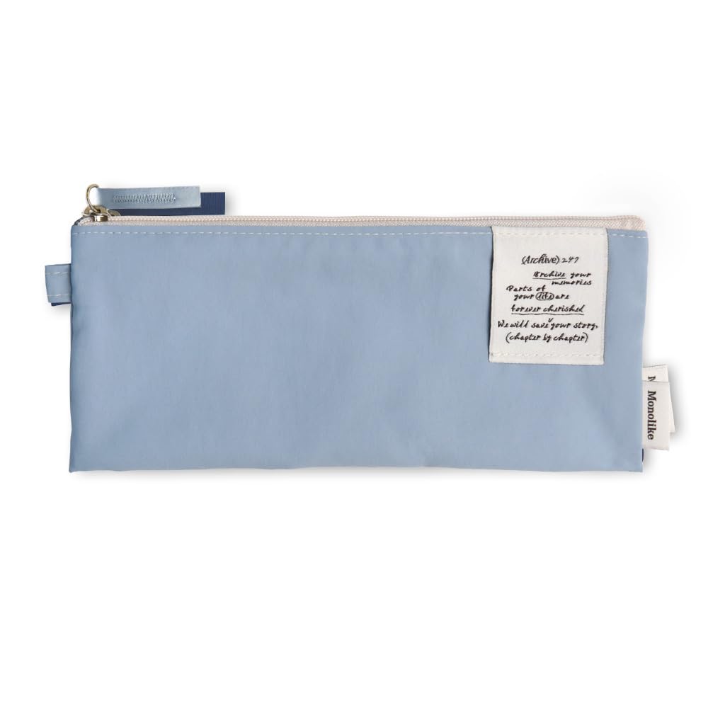 Monolike Archive 247 Flat Pencil Case, Sky - Pencil Pouch, Portable Pencil Bag, Office Pouch case, Pen case