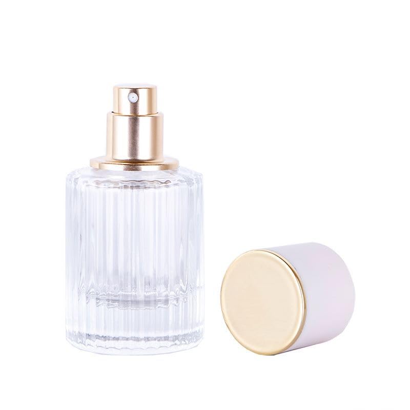 30 / 50ml Flacone Spray per Profumo atomizzatore con Tappo a Vite Bottiglie per Profumo Spray a Strisce Verticali Bottiglia di Profumo con Pompa per Viaggi di Lavoro quotidiani