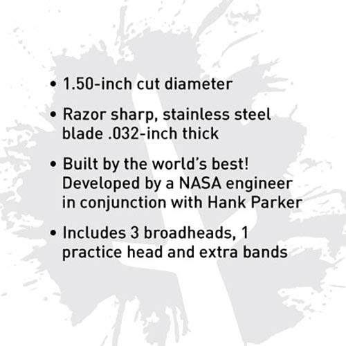 Swhacker 2 Blade Broadhead Steel 100 Gr. 1.5 In. 3 Pk. Silver #TOP2