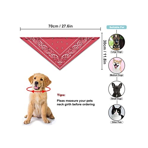 Yilad PET-BANDANAS-424182448 Red Paisley Dog Bandana Scarf Triangle Bibs Pet Accessories Cat Kerchief One Size thumb #1