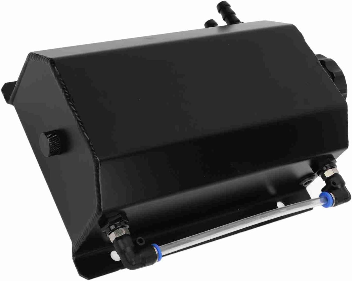 AYNEFY Radiators Accessories Tank 2L Capacity Durable Construction Ideal for Engine Cooling and Performance Enhancement for Vehicles Aluminum Alloy Coolant (Black)