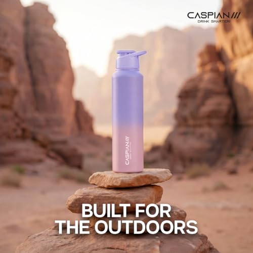 Image of Caspian Hike Stainless Steel Sipper Water Bottle 1 Ltr (Litre) for School, Fridge, Office, Gym, Home-Ideal for Adults, Men, Women, Kids, Boys, Girls-1000ml Leakproof, Rust free, Eco-Friendly, B Gum