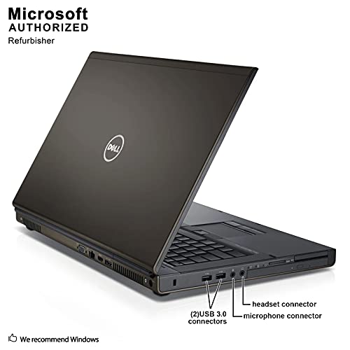 Dell Precision M6800 17.3In Laptop Business Notebook (Intel Core I7-4810Mq, 16Gb Ram, 500Gb Hdd, 2Gb Integrated Graphics Card, Hdmi, Dvd-Rom, Wifi, Express Card) Win 10 (Renewed) #TOP5